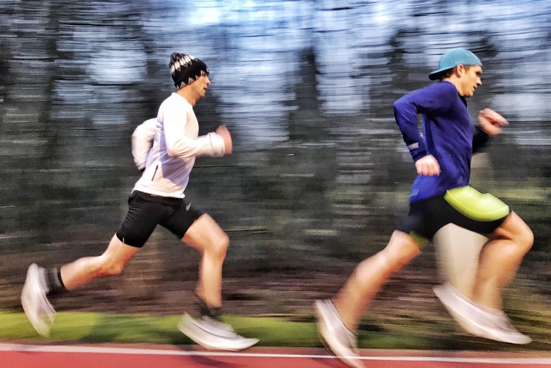 Peter Bromka crushing a speed workout.