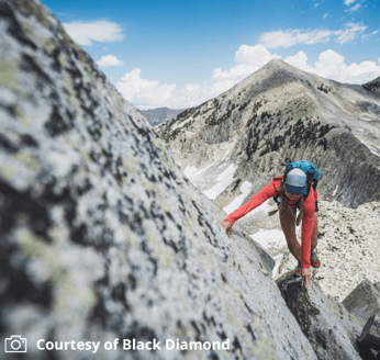 Kelly Halpin navigating the ridge above Salt Lake City.