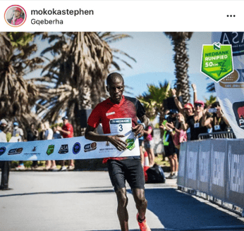 Stephen Mokoka setting a new 50k World Record.